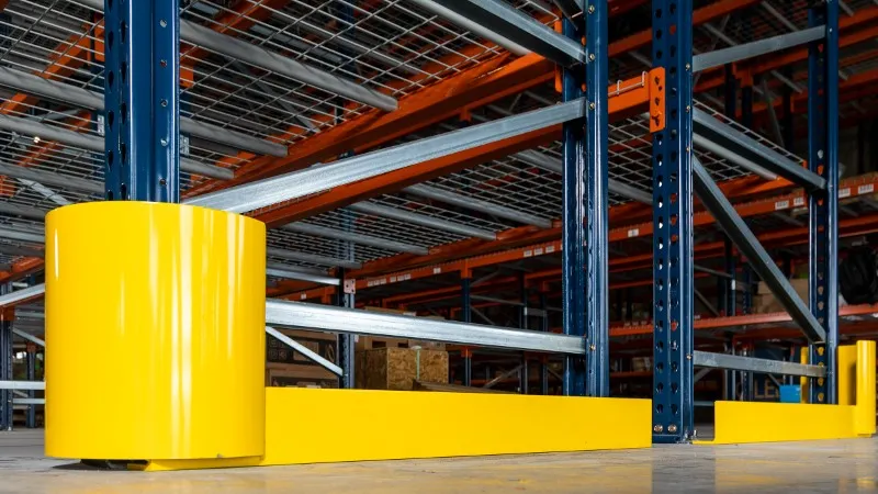 End-of-Aisle Double Headed Warehouse Rack Protectors - Shelf Protectors