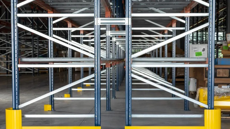 End-of-Aisle Double Headed Warehouse Rack Protectors - Shelf Protectors